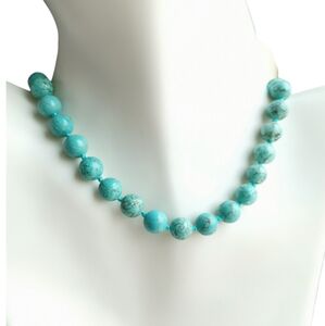 Turquoise Necklace 10mm Beads Length 18 Inches 🆕